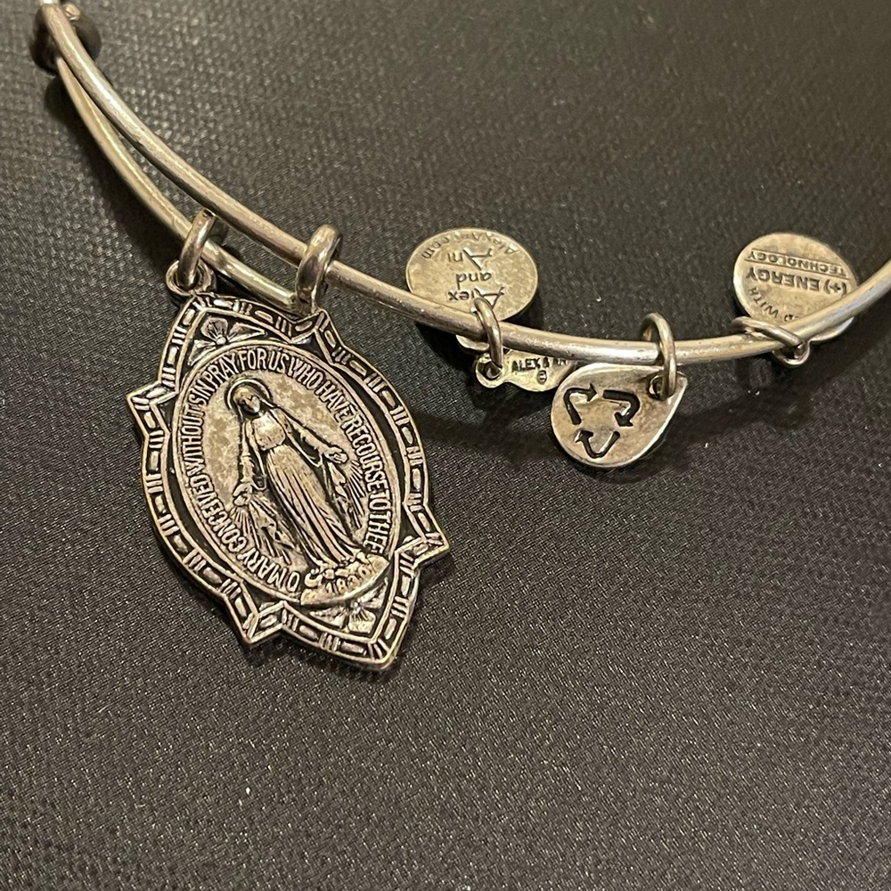 Alex and Ani Mother Mary charm bangle